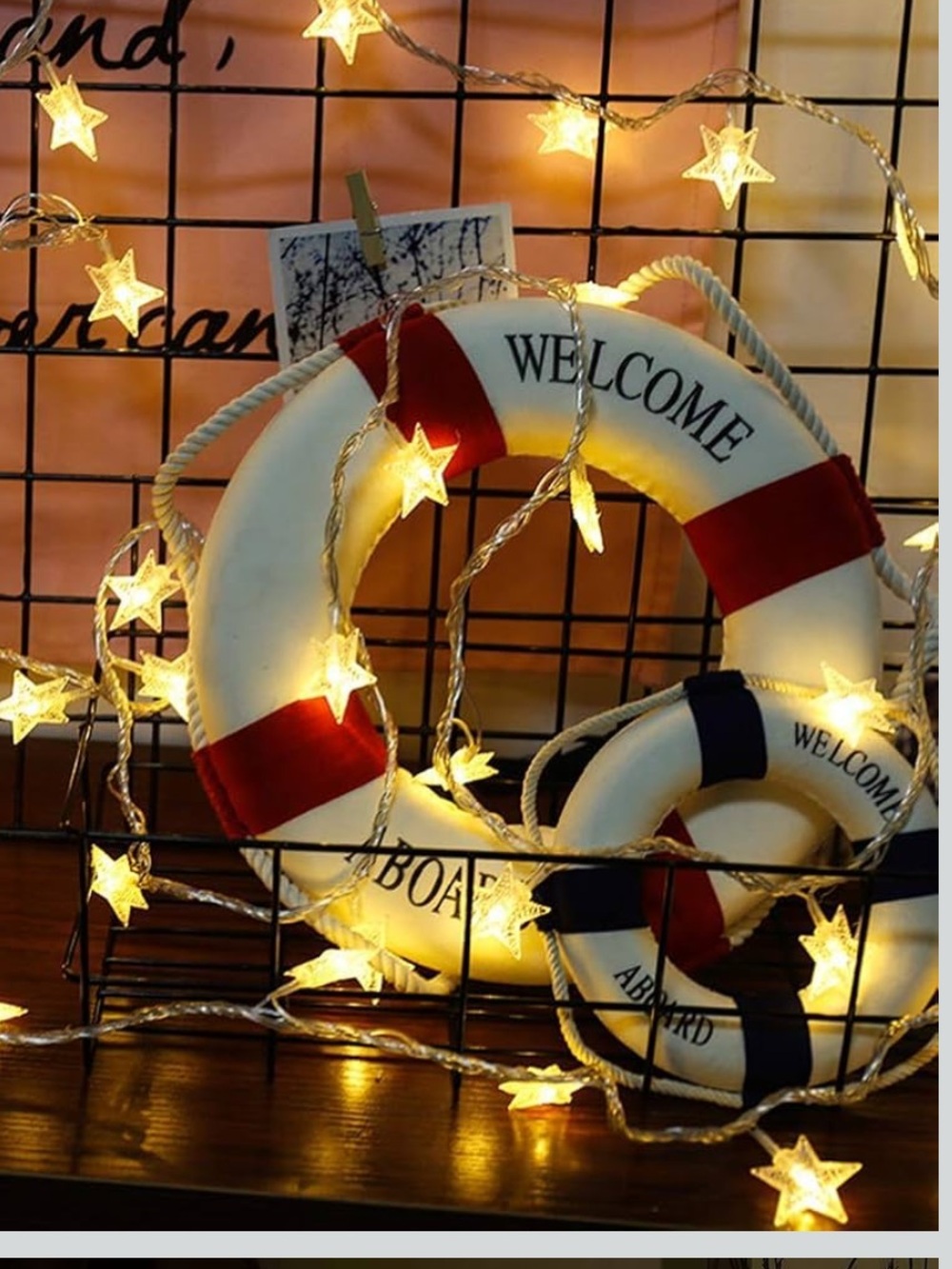 Star Fairy String Lights in Warm White Battery Operated Set of 2 Strings - Picture 5 of 7